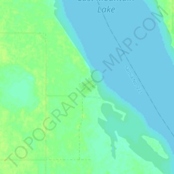 Mappa topografica Sarnia Beach, altitudine, rilievo