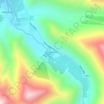 Mappa topografica Chañar Blanco, altitudine, rilievo