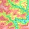 Mappa topografica Tintange, altitudine, rilievo