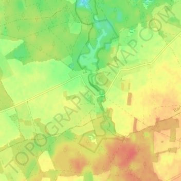 Mappa topografica Tuchen, altitudine, rilievo