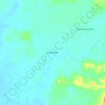 Mappa topografica Esmeralda, altitudine, rilievo