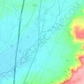 Mappa topografica Vivar del Cid, altitudine, rilievo