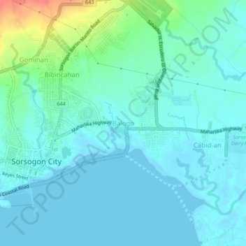 Mappa topografica Balogo, altitudine, rilievo
