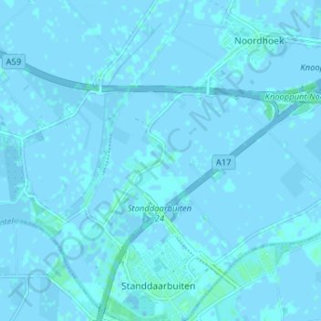 Mappa topografica Kreek, altitudine, rilievo