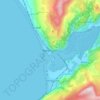 Mappa topografica Barmouth, altitudine, rilievo