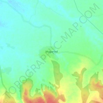 Mappa topografica Magarlod, altitudine, rilievo
