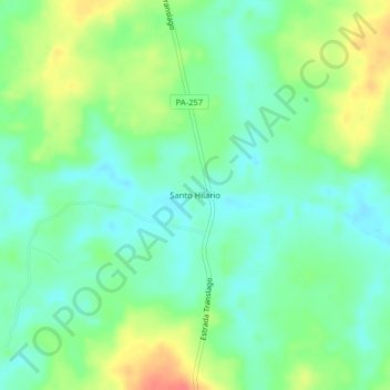 Mappa topografica Santo Hilario, altitudine, rilievo