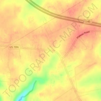Mappa topografica Campbell Junction, altitudine, rilievo
