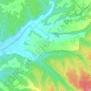 Mappa topografica Staffoli, altitudine, rilievo