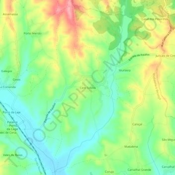 Mappa topografica Cem Soldos, altitudine, rilievo