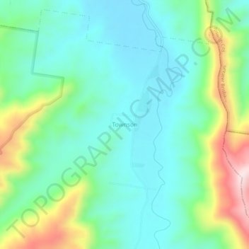Mappa topografica Townson, altitudine, rilievo