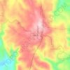 Mappa topografica Bugarin, altitudine, rilievo