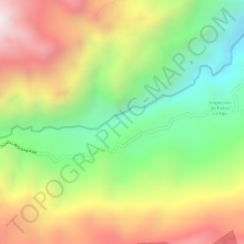 Mappa topografica Cocuy, altitudine, rilievo