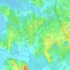 Mappa topografica Trás do Outeiro, altitudine, rilievo