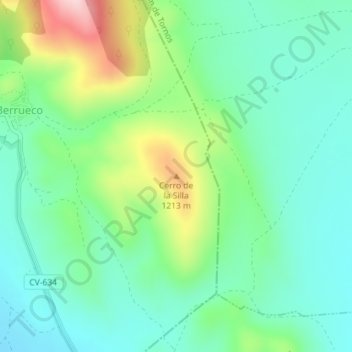 Mappa topografica Cerro de la Silla, altitudine, rilievo