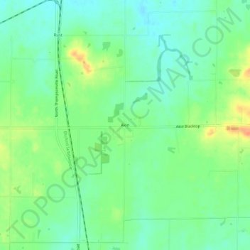 Mappa topografica Akin, altitudine, rilievo