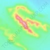 Mappa topografica Sierra Grande, altitudine, rilievo