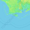 Mappa topografica Saint Vincent Island, altitudine, rilievo