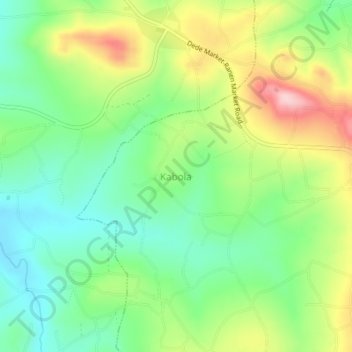 Mappa topografica Kabola, altitudine, rilievo