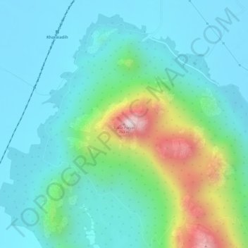 Mappa topografica Trikut Hill, altitudine, rilievo
