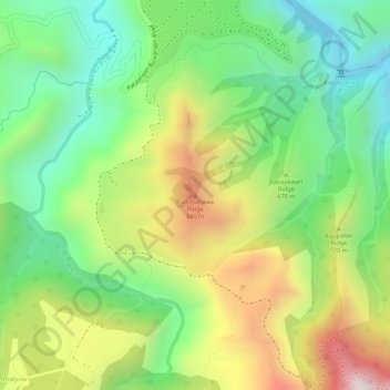 Mappa topografica Panimahawa Ridge, altitudine, rilievo