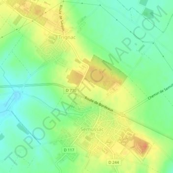 Mappa topografica Château de Didonne, altitudine, rilievo