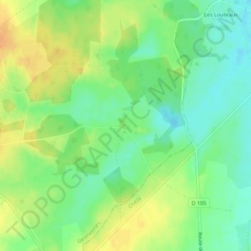 Mappa topografica Pannessière, altitudine, rilievo