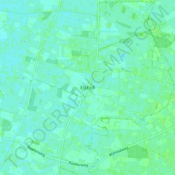 Mappa topografica Elshof, altitudine, rilievo