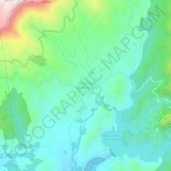 Mappa topografica Cornudella de Montsant, altitudine, rilievo