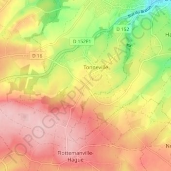 Mappa topografica Carrefour du Mautalon, altitudine, rilievo