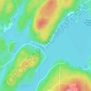 Mappa topografica Lac-Labelle, altitudine, rilievo