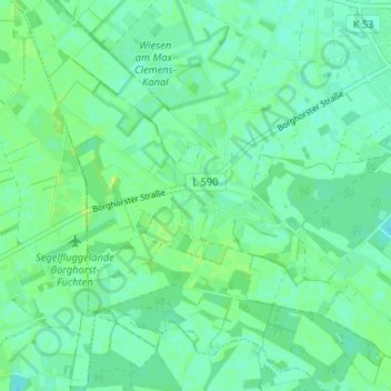 Mappa topografica Ahlintel, altitudine, rilievo