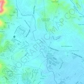 Mappa topografica Canduman Bridge, altitudine, rilievo