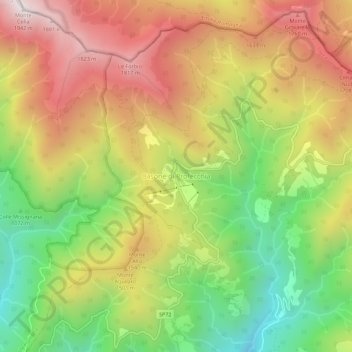 Mappa topografica Casone di Profecchia, altitudine, rilievo