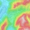Mappa topografica Illegio / Dieç, altitudine, rilievo