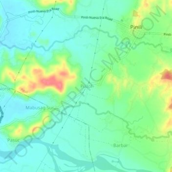 Mappa topografica Puzol, altitudine, rilievo