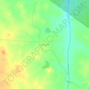 Mappa topografica Vempalli, altitudine, rilievo