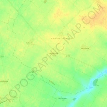 Mappa topografica Dossainville, altitudine, rilievo