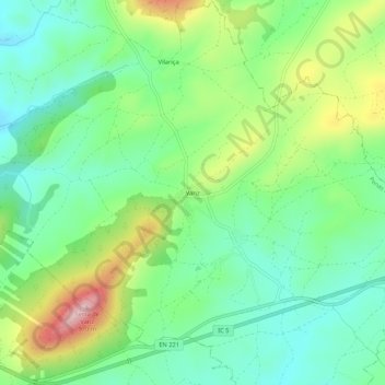 Mappa topografica Variz, altitudine, rilievo