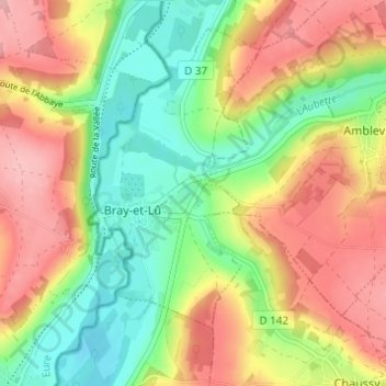 Mappa topografica Saint-Louis, altitudine, rilievo