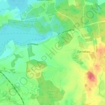 Mappa topografica Hof Gamal, altitudine, rilievo