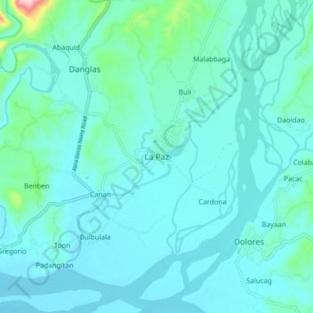 Mappa topografica La Paz, altitudine, rilievo
