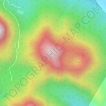 Mappa topografica Mount Pulog, altitudine, rilievo