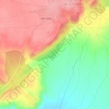 Mappa topografica El Moral, altitudine, rilievo
