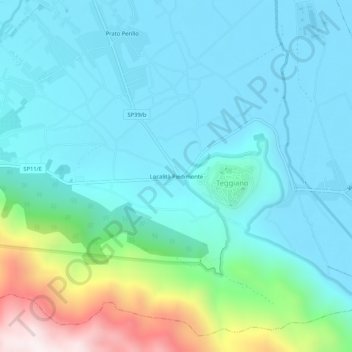 Mappa topografica Località Piedimonte, altitudine, rilievo