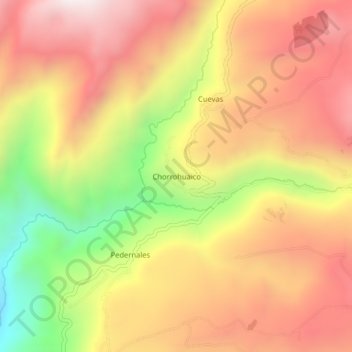 Mappa topografica Chorrohuaico, altitudine, rilievo