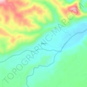 Mappa topografica Rivera, altitudine, rilievo
