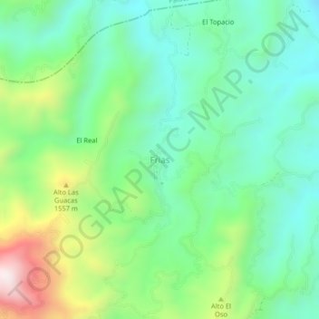 Mappa topografica Frias, altitudine, rilievo