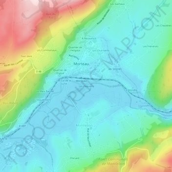Mappa topografica Les Paquiers, altitudine, rilievo