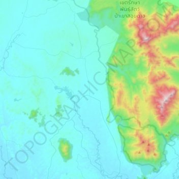 Mappa topografica Khlong Phlu, altitudine, rilievo